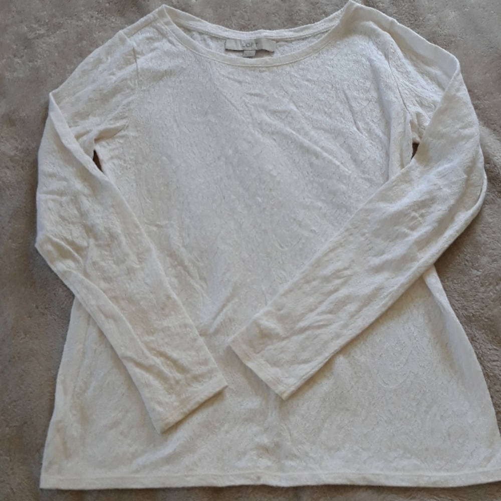 Long sleeve white floral